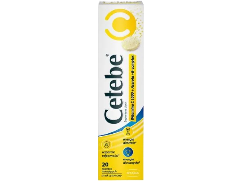 CETEBE Witamina C 1000, tabletki musujące, 20 tabl.