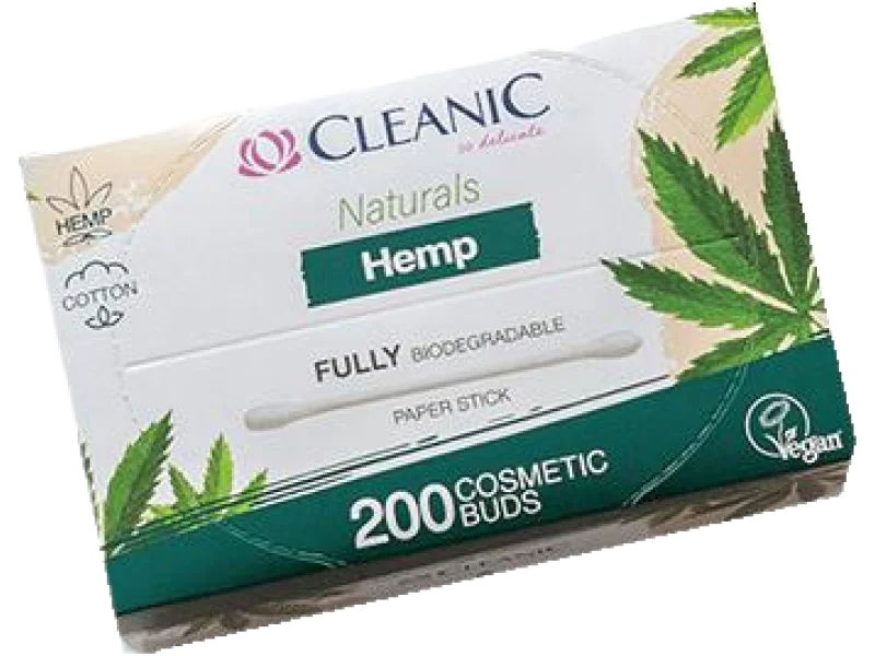 CLEANIC NATURALS HEMP Patyczki higieniczne, 200 szt.