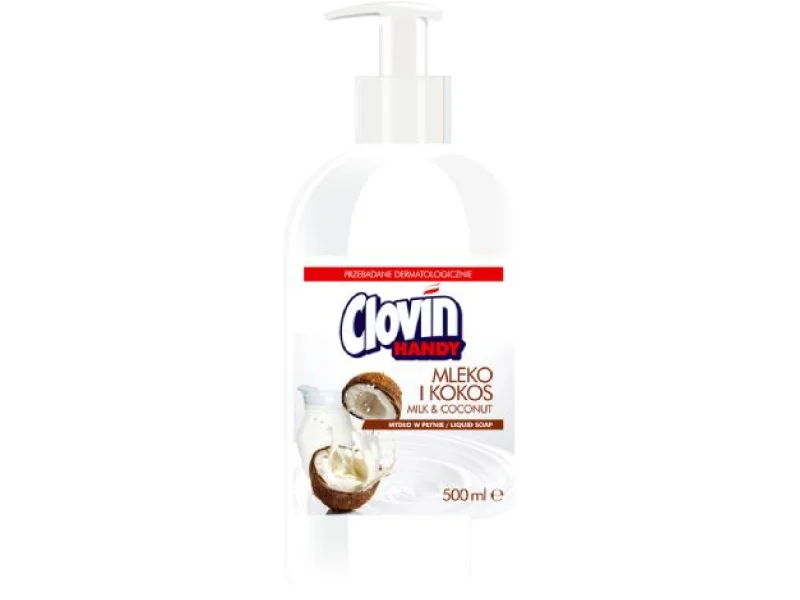 Clovin Handy Mydło Mleko i Kokos, płyn, 500 ml