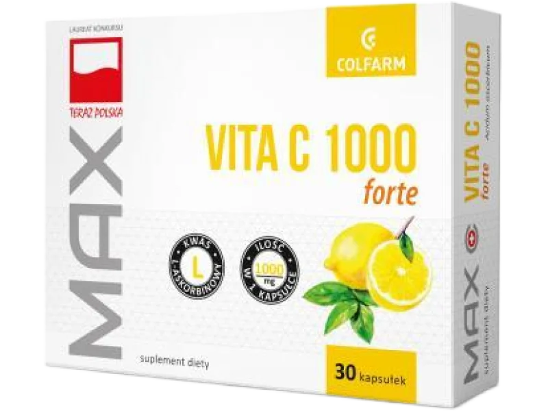 COLFARM Witamina C 1000 Forte Max Vita, kapsułki, 1000 mg, 30 kaps.