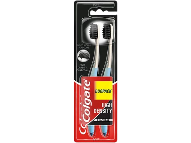 Colgate High Density Charcoal Soft, szczoteczka, 2 szt.