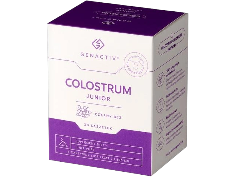 Genactiv Trade Colostrum Junior czarny bez, proszek, 30 sasz.