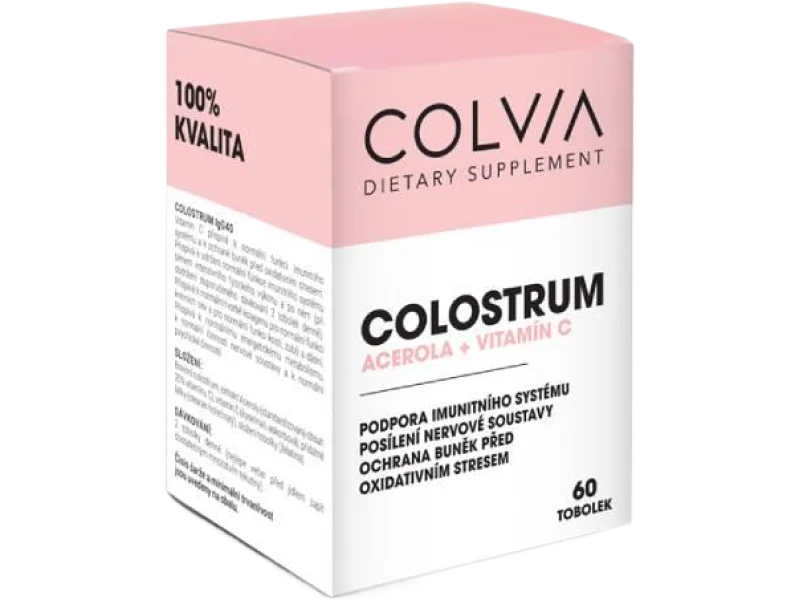 Colvia Colostrum + Acerola + Witamina C, kapsułki, 60 kaps.