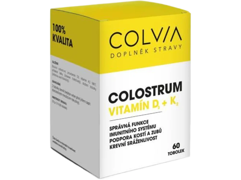 Colvia Colostrum + Witamina D3 + K2, kapsułki, 60 kaps.