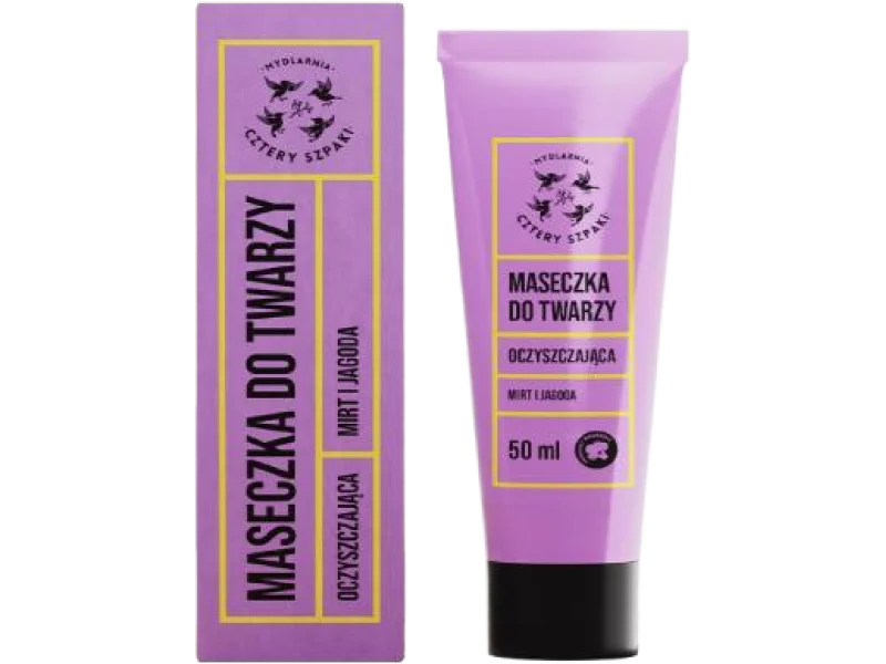CZTERY SZPAKI (4szpaki) Maseczka do twarzy oczyszczająca Mirt i Jagoda, maska, 50 ml