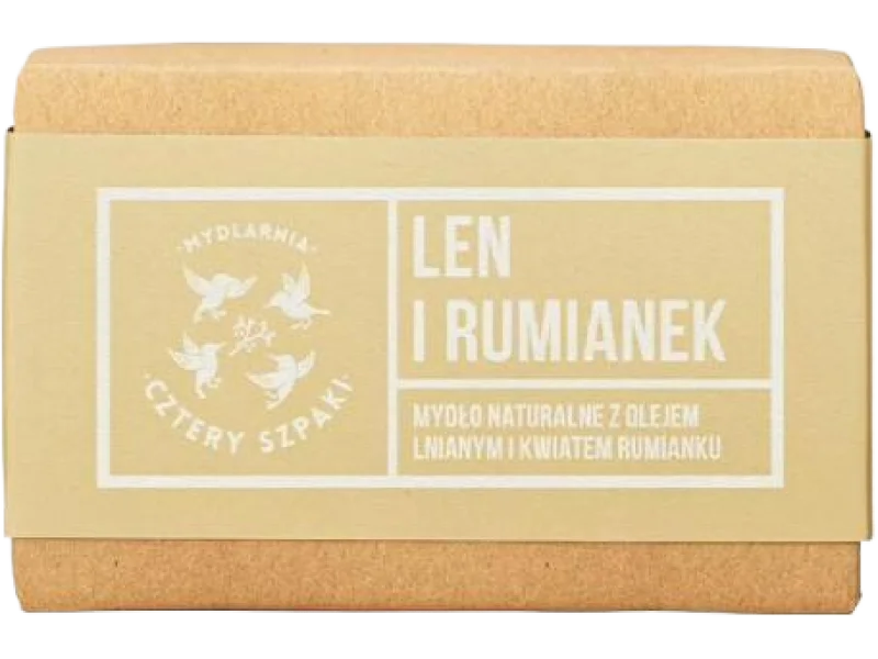 CZTERY SZPAKI (4szpaki) Mydło Len i Rumianek, 110 g