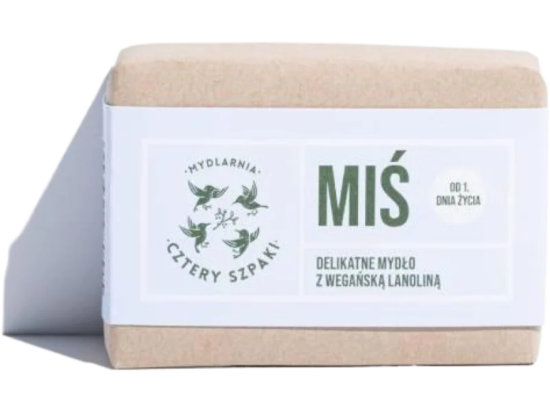CZTERY SZPAKI (4szpaki) Mydło Miś z wegańską lanoliną, 110 g