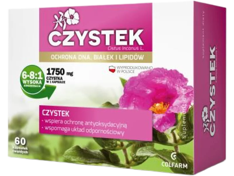 Czystek Colfarm, kapsułki twarde, 250 mg, 60 kaps.