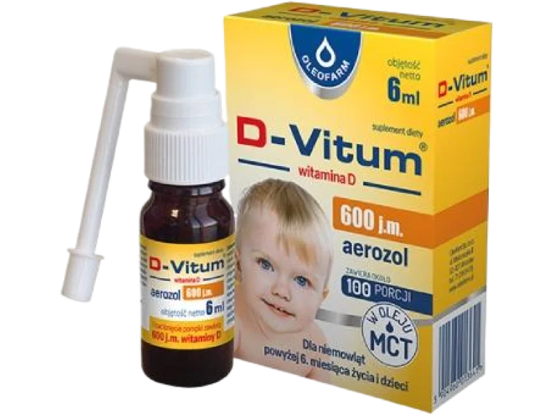 D-Vitum witamina D, aerozol, 600 j.m., 6 ml