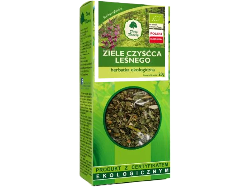 DARY NATURY Czyściec leśny ziele EKO, zioła do zaparzania, 20 g