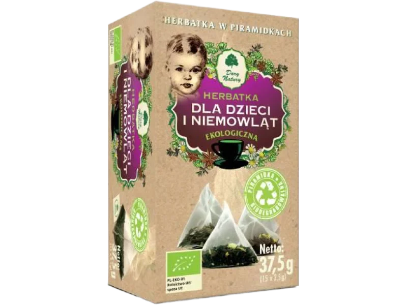 DARY NATURY Ekologiczna Herbatka dla dzieci i niemowląt, zioła do zaparzania, 15 g