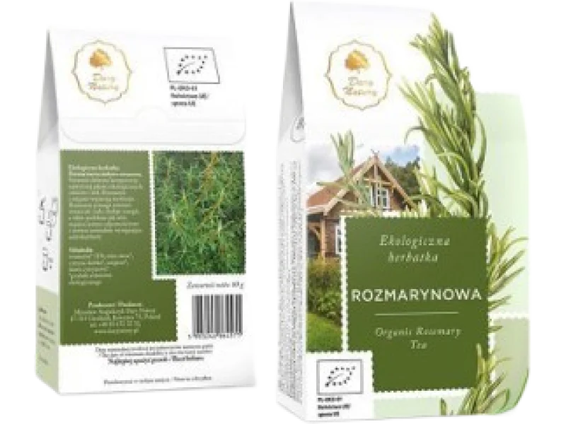 DARY NATURY Ekologiczna Herbatka Rozmarynowa, zioła do zaparzania, 80 g