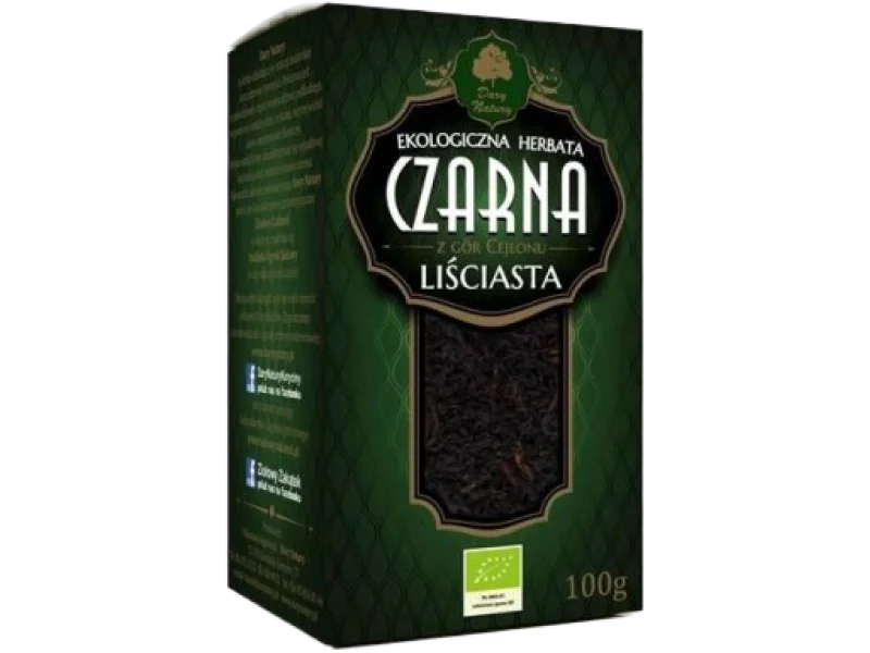 Dary Natury Herbata czarna liściasta EKO, zioła do zaparzania, 100 g