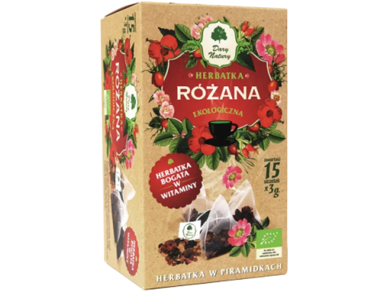 DARY NATURY Herbata różana, zioła do zaparzania, 15x3g g