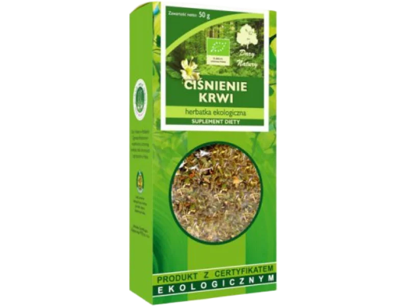 DARY NATURY Herbatka Ekologiczna Ciśnienie Krwi, zioła do zaparzania, 50 g