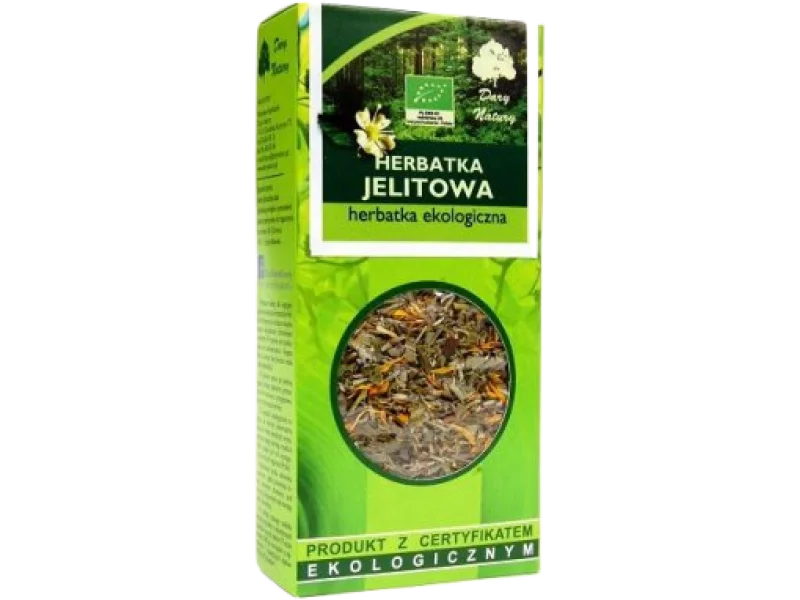 DARY NATURY Herbatka Ekologiczna Jelitowa, zioła do zaparzania, 50 g