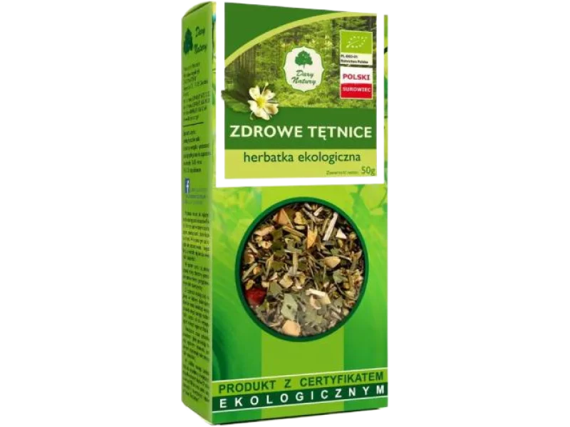 DARY NATURY Herbatka ekologiczna Zdrowe tętnice, zioła do zaparzania, 50 g