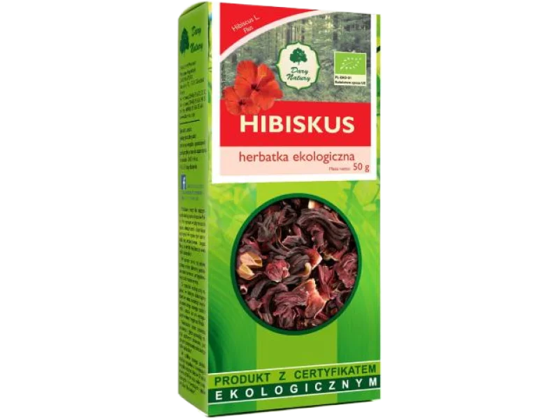 Dary Natury Herbatka Hibiskus, zioła do zaparzania, 50 g