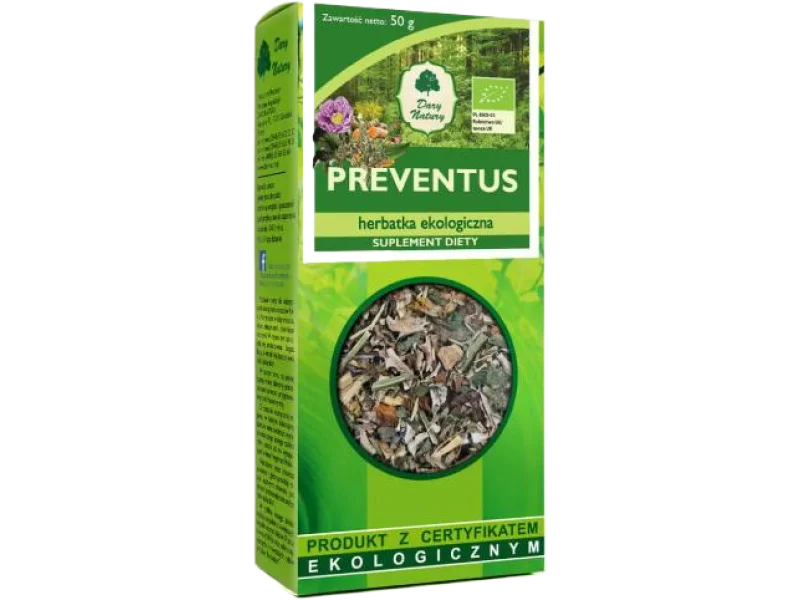 DARY NATURY Herbatka Preventus Eko, zioła do zaparzania, 50 g