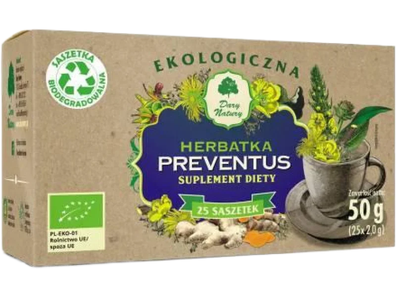 DARY NATURY Herbatka Preventus, zioła do zaparzania, 50 g