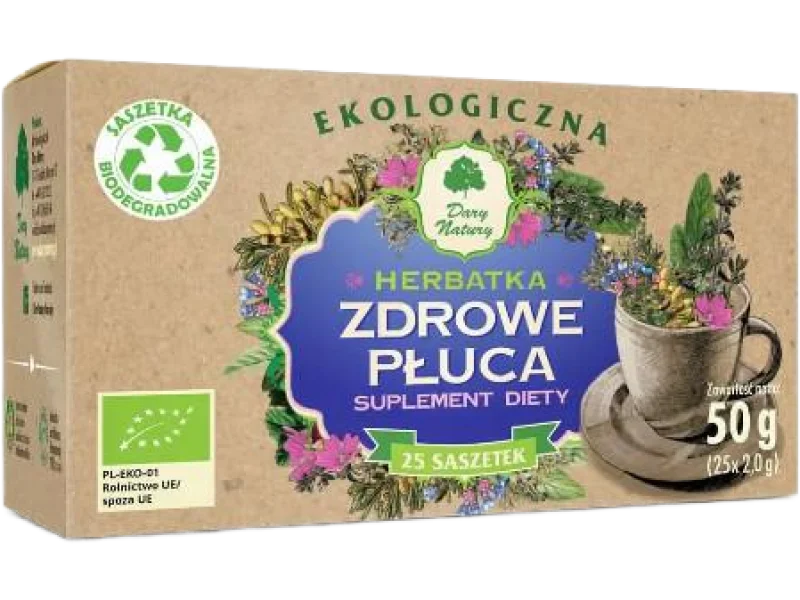 DARY NATURY Herbatka Zdrowe Płuca Eko, saszetki, 25x2g sasz.
