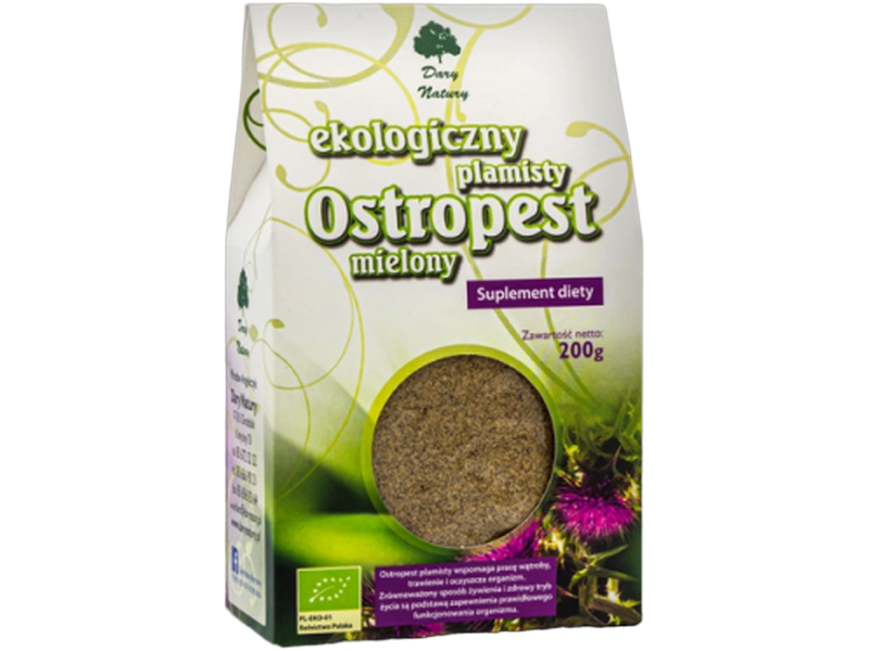 Dary Natury ostropest plamisty mielony eko, produkt sypki, 200 g