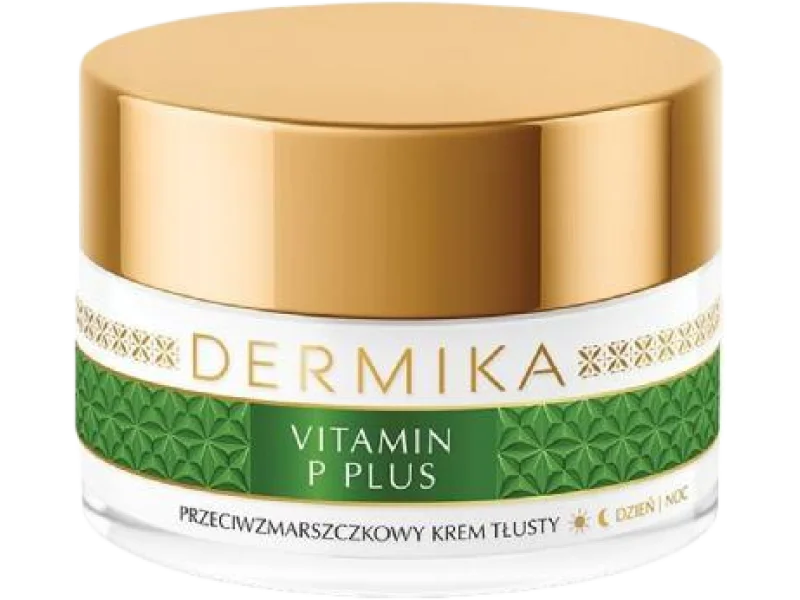 DERMIKA VITAMIN P PLUS przeciwzmarszczkowy hipoalergiczny krem tłusty, 50 ml