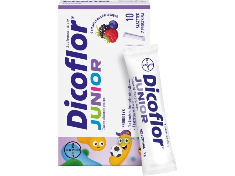 Dicoflor Junior, smak owoców leśnych, saszetki, 10 sasz.