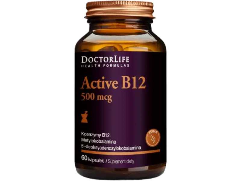 Doctor Life Active B12, kapsułki, 500 µg, 60 kaps.