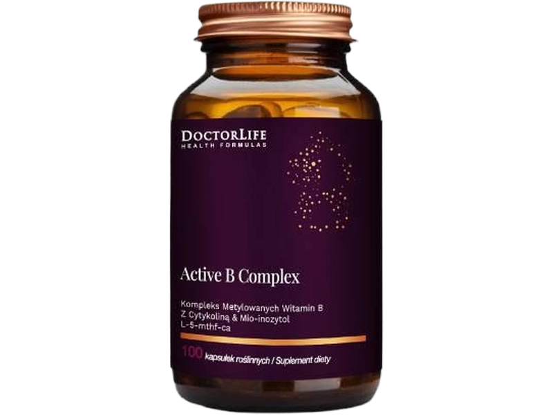 Doctor Life Active Complex Low Odor B-Complex optymalny kompleks witamin B, kapsułki, 100 kaps.