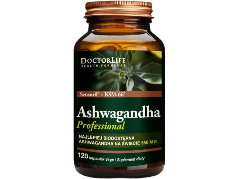 Doctor Life Ashwagandha Professional, kapsułki, 550 mg, 120 kaps.