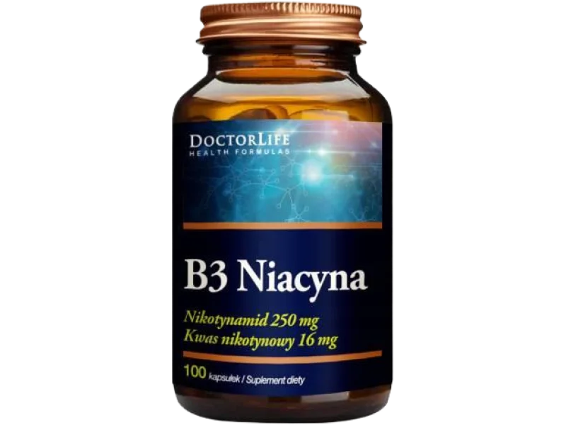 Doctor Life B3 Niacyna, kapsułki, 100 kaps.