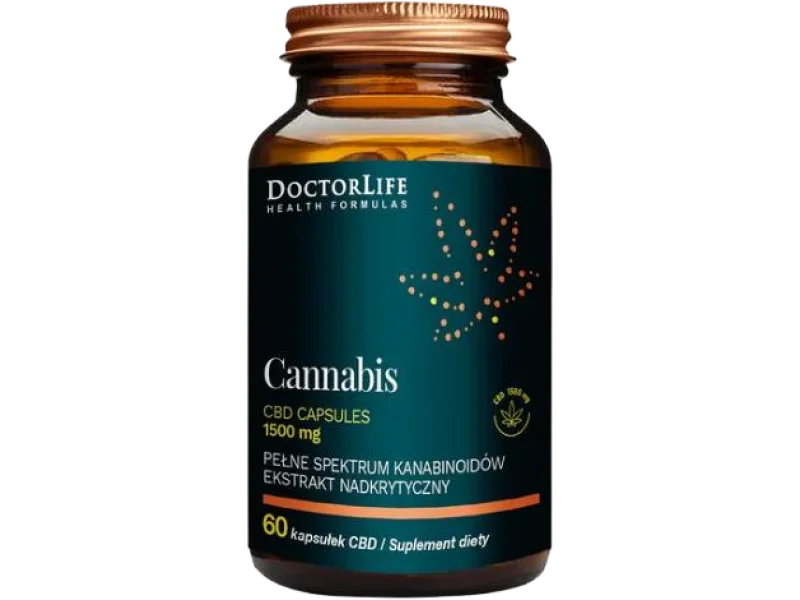 Doctor Life Cannabis CBD, kapsułki, 450 mg, 60 kaps.