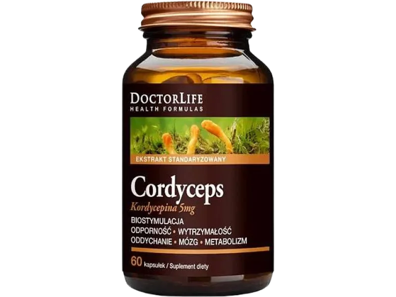 Doctor Life Cordyceps, kapsułki, 500 mg, 60 kaps.
