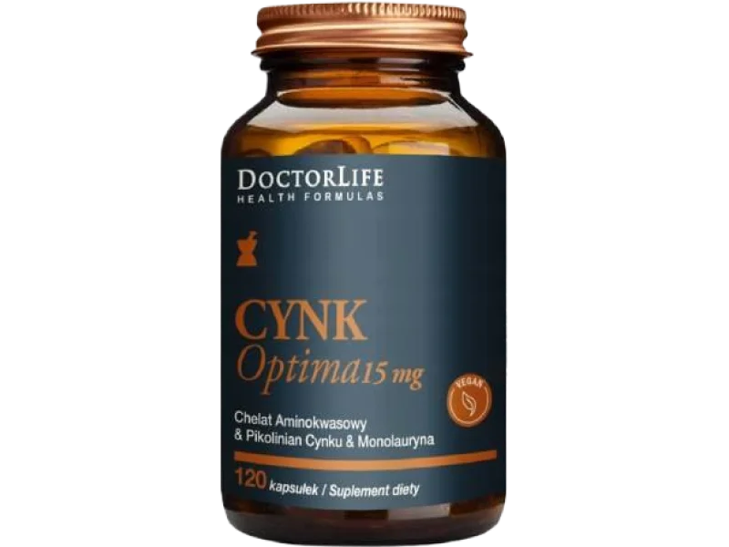 Doctor Life Cynk Optima, kapsułki, 15 mg, 120 kaps.