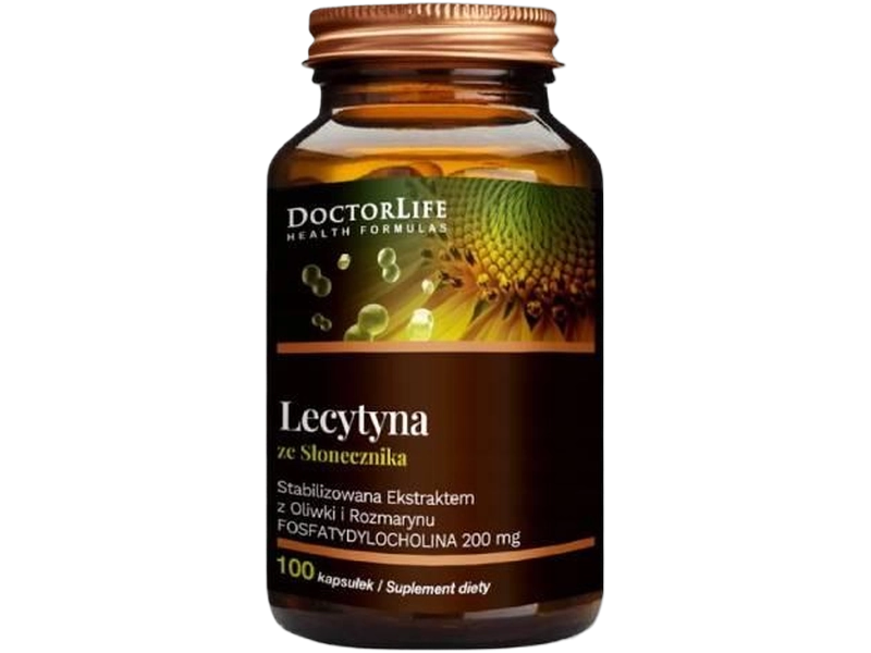 Doctor Life Lecytyna ze słonecznika, kapsułki, 1200 mg, 100 kaps.