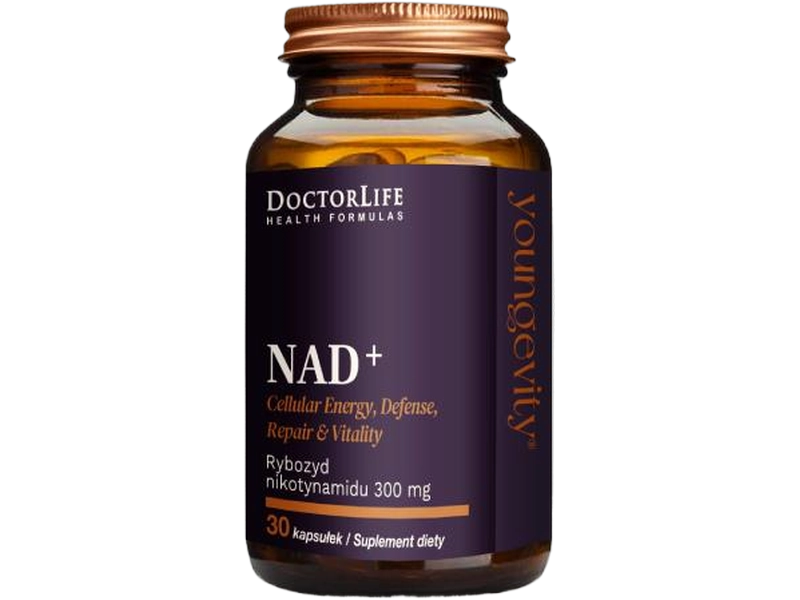 Doctor Life NAD+ rybozyd nikotynamidu, kapsułki, 300 mg, 30 kaps.