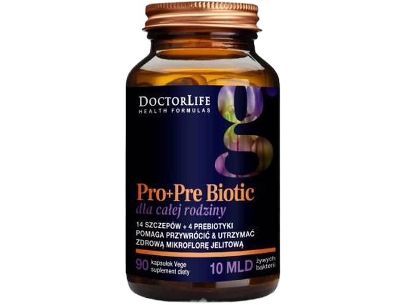 Doctor Life Pro+Pre Biotic dla całej rodziny, kapsułki, 90 kaps.