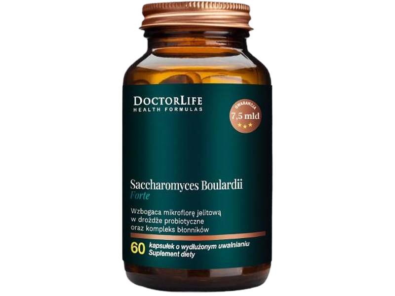 Doctor Life Saccharomyces boulardii, kapsułki, 7,5 mld jtk, 60 kaps.