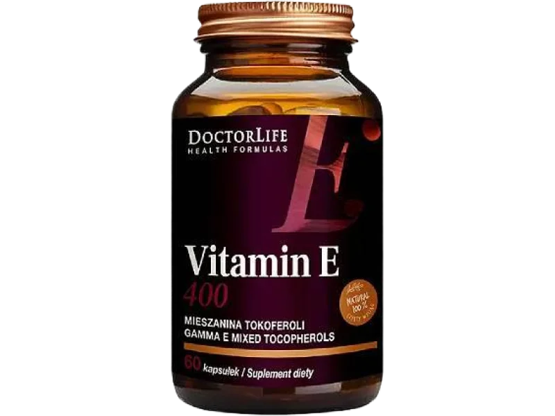Doctor Life Vitamin E-400, kapsułki, 250 mg, 60 kaps.