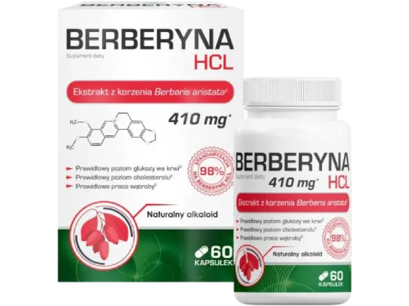 Domowa Apteczka Berberyna HCL, kapsułki, 400 mg, 60 kaps.