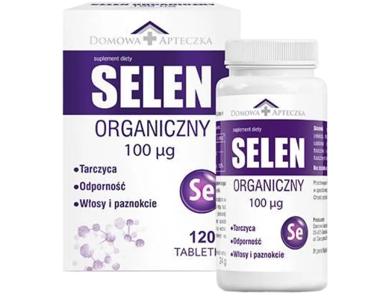 DOMOWA APTECZKA Selen organiczny, tabletki, 100 µg, 120 tabl.