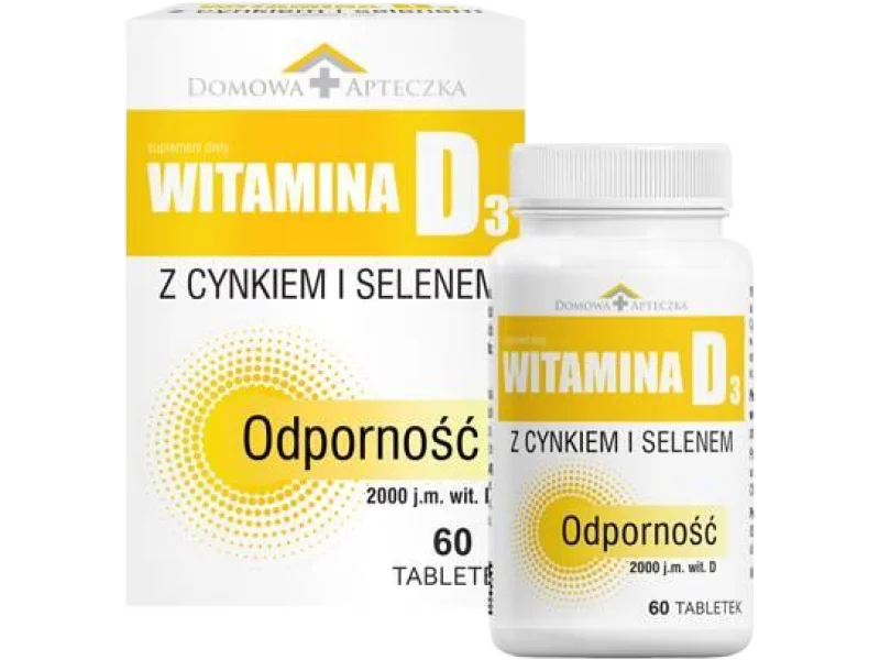 DOMOWA APTECZKA Witamina D3 z cynkiem i selenem, tabletki, 60 tabl.