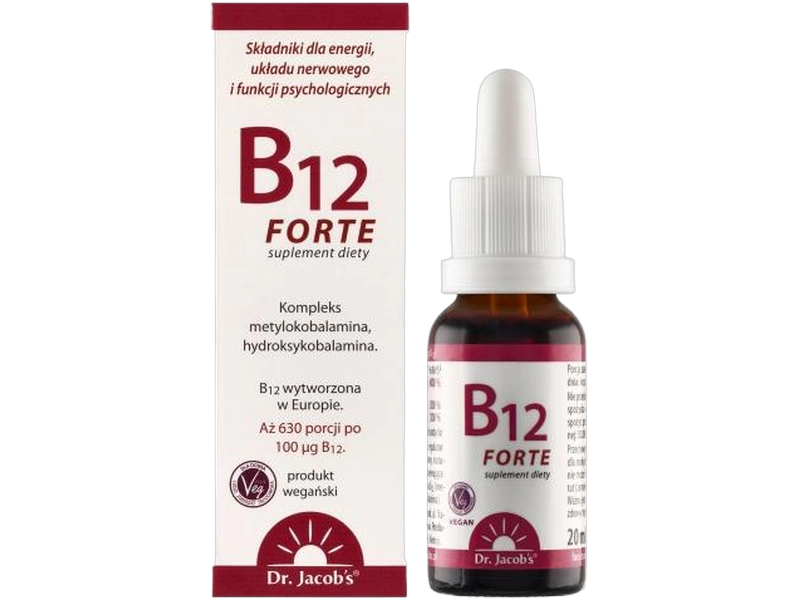 Dr Jacobs Witamina B12 Forte, krople, 100 µg, 20 ml