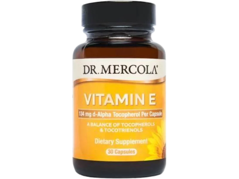 DR. MERCOLA Witamina E, kapsułki miękkie, 134 mg, 30 kaps.