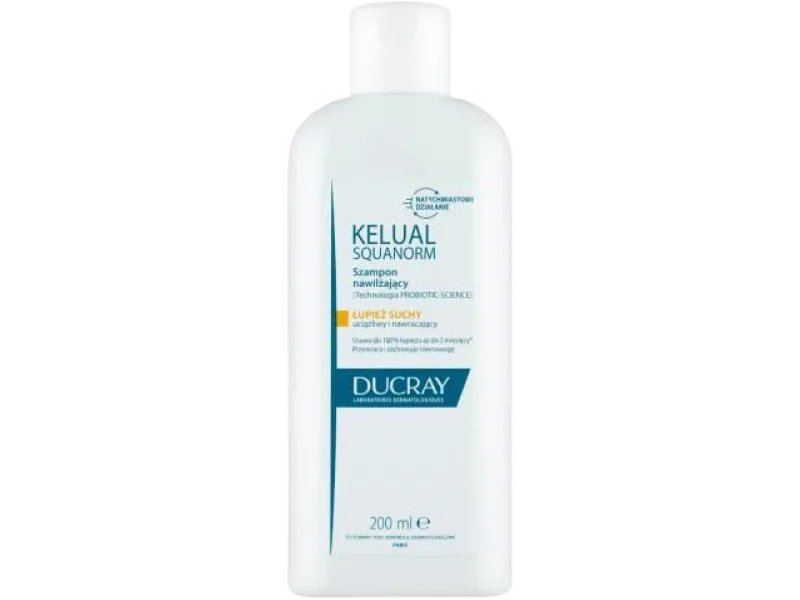 DUCRAY KELUAL SQUANORM Szampon nawilżający łupież suchy, 200 ml