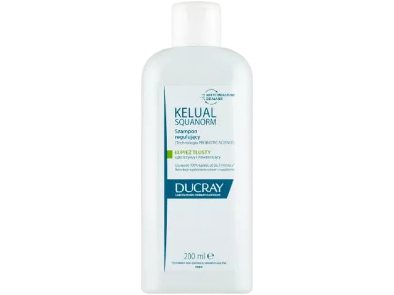 DUCRAY KELUAL SQUANORM Szampon regulujący łupież tłusty, 200 ml