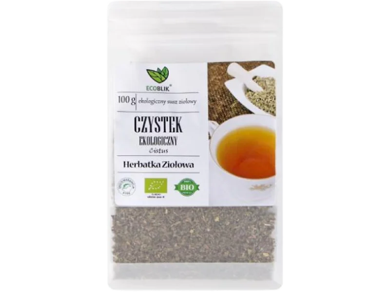 EcoBlik Czystek ekologiczny Herbatka ziołowa, zioła do zaparzania, 100 g