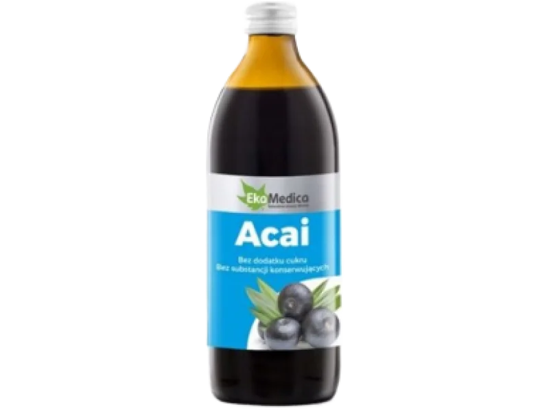 EkaMedica Acai sok 100%, płyn doustny, 500 ml