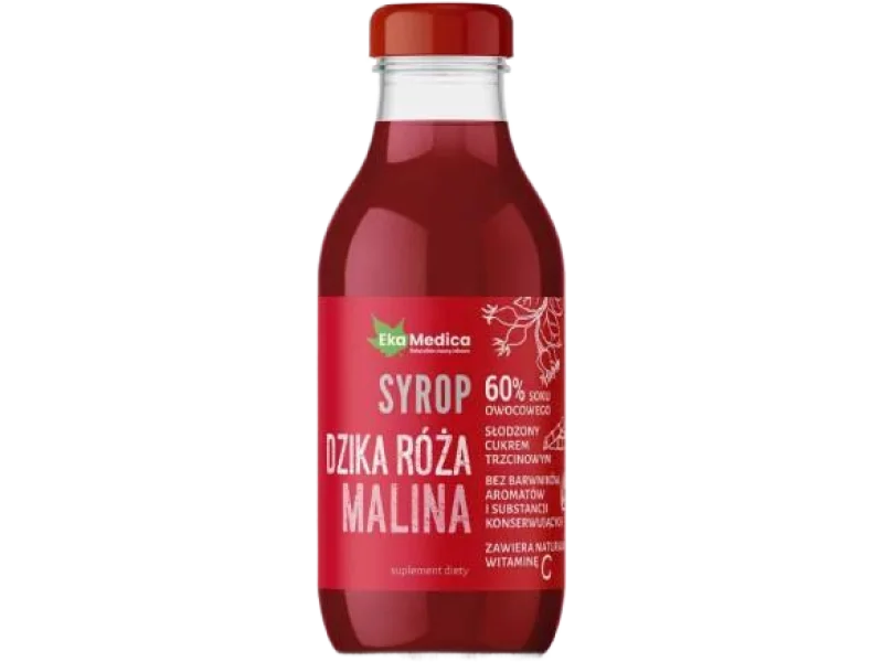 EkaMedica Dzika Róża Malina, syrop, 300 ml